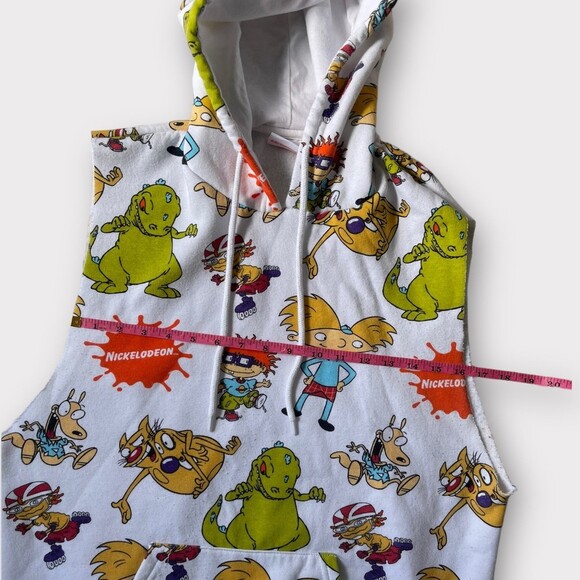 Rugrats Hoodie Vest Reptar, Ren & Stimpy All Over Print Size Medium - Picture 6 of 9